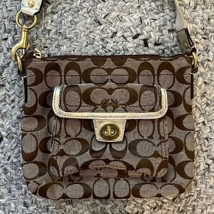 Coach signature canvas crossbody bag